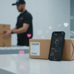 TikTok Shop UK parcel dispatch and tracking with courier, illustrating fast 2–4 day delivery