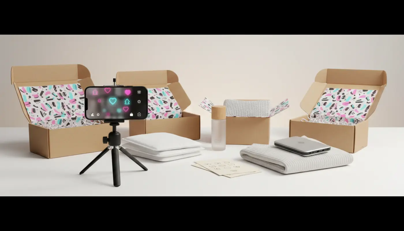 Premium TikTok Shop packaging ideas for UK sellers with eco parcels and unboxing setup.