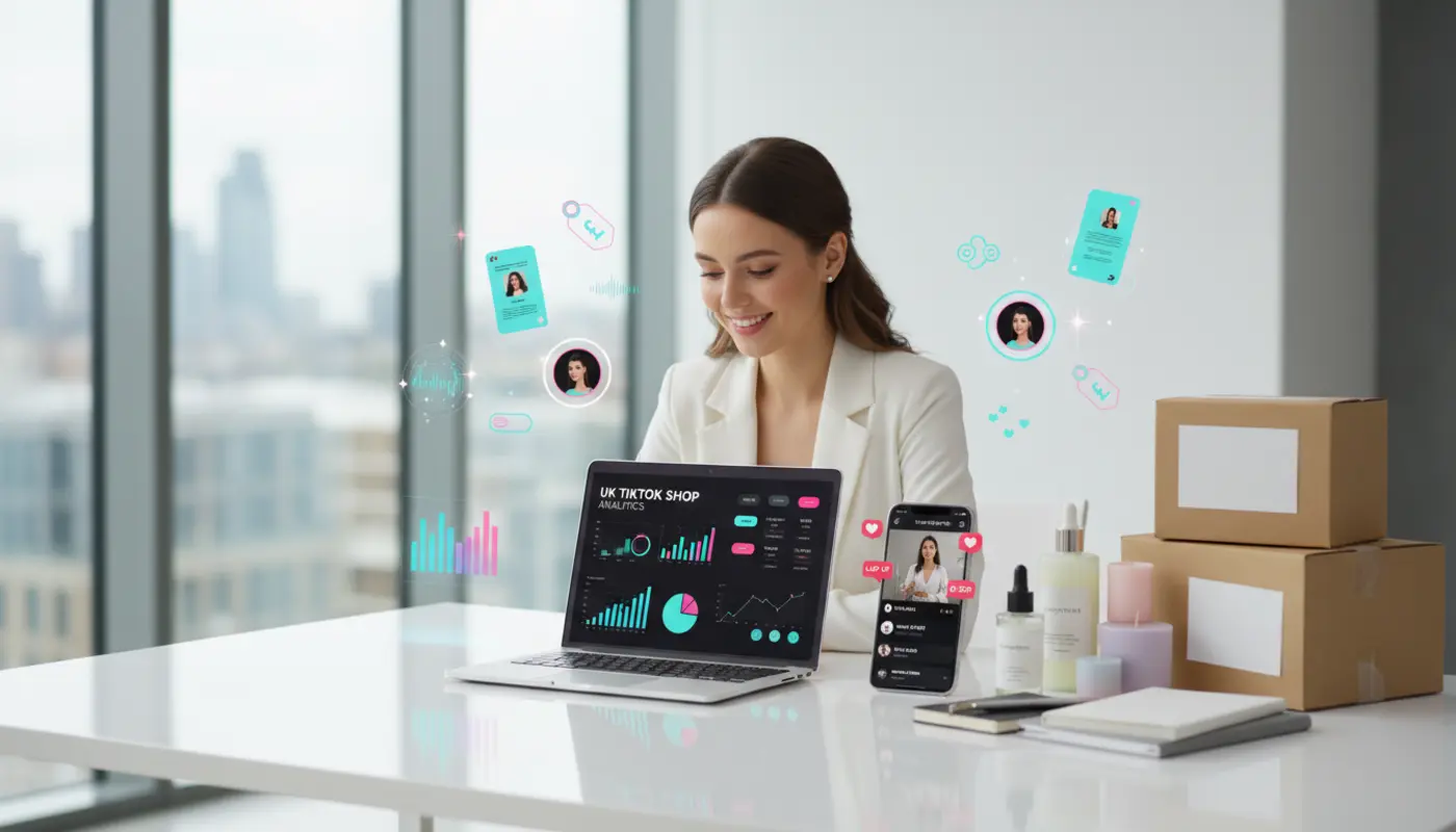 UK TikTok Shop seller using shoppable content, live selling and analytics to grow ecommerce sales